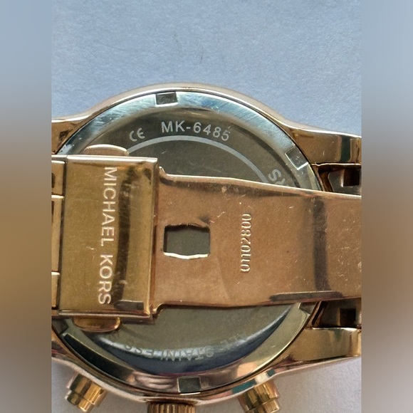 Michael Kors Ritz Pave Rose Gold-Tone Chronograph Watch - Picture 2 of 14